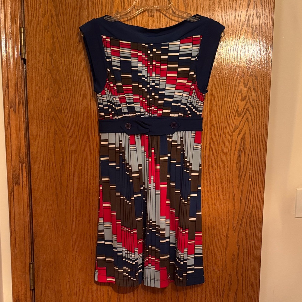 BCBGMaxAzria Multicolor Striped Midi Dress